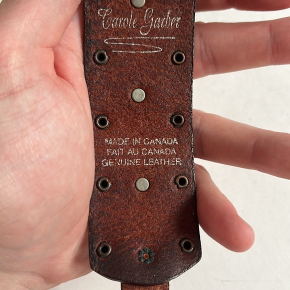 Vintage Genuine Leather Wristband / Coins / Made In Canada / Carole Garber - Picture 7 of 10